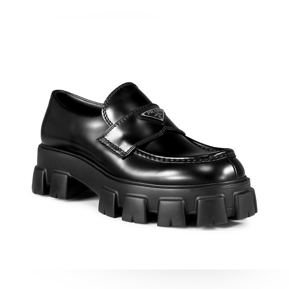Prada Other - Prada Monolith Lug-Sole Loafers